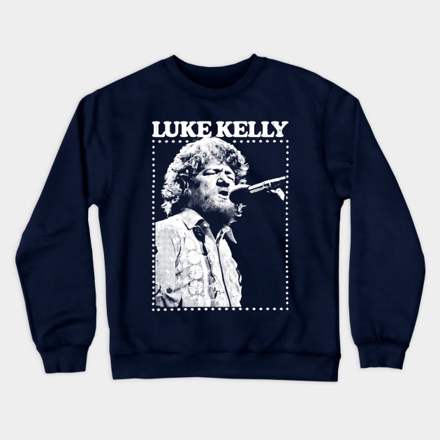 Luke Kelly -- Vintage Style Original Design Crewneck Sweatshirt by feck!